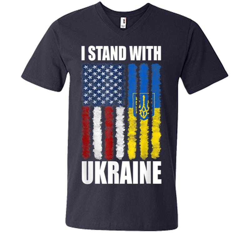 Inktee Store - Ukrainian - Lover I Stand With Ukraine V-Neck T-Shirt Image