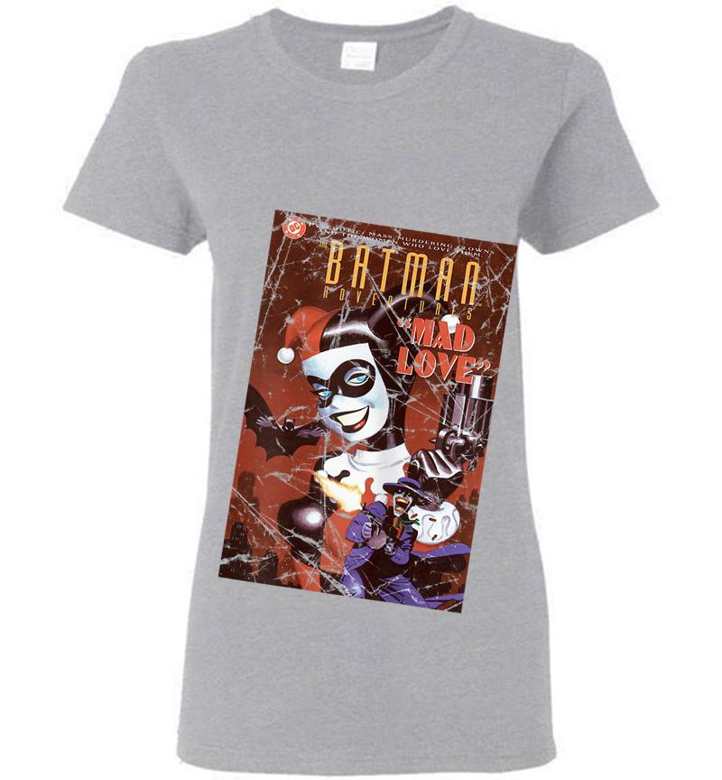 Inktee Store - Us Dc Harley Quinn Cover Mad Love Womens T-Shirt Image
