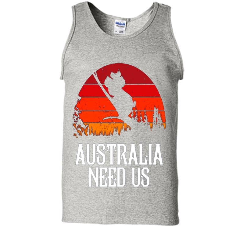 Vintage Koala Pray Of Australia Need Us Mens Tank Top