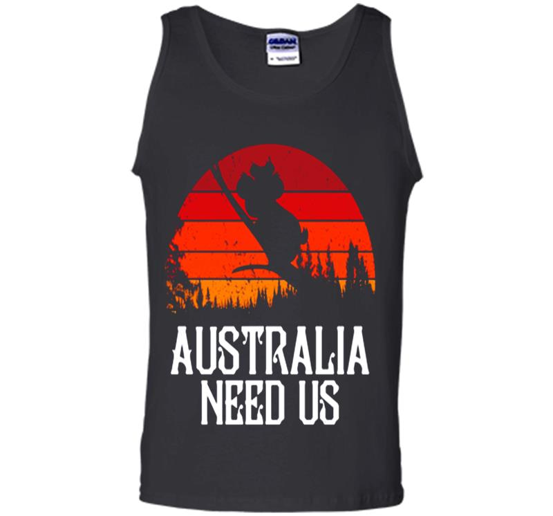 Inktee Store - Vintage Koala Pray Of Australia Need Us Mens Tank Top Image