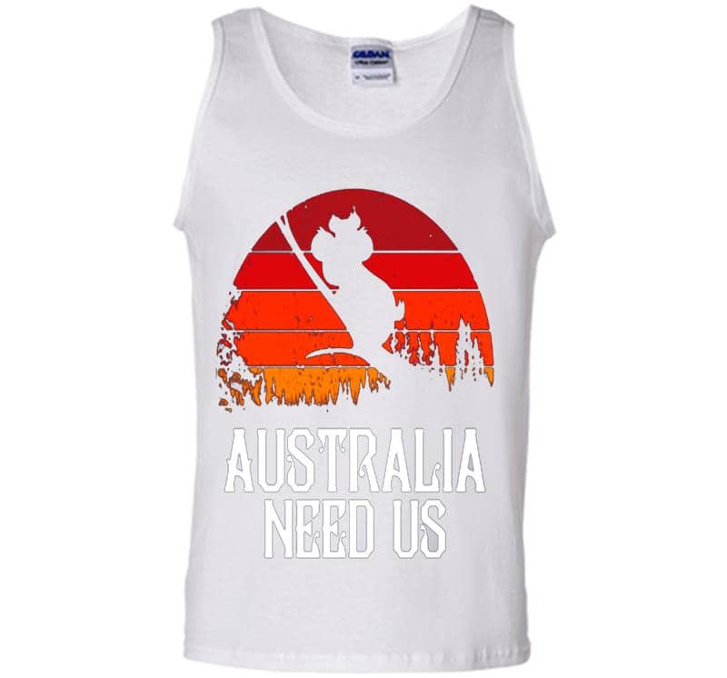 Inktee Store - Vintage Koala Pray Of Australia Need Us Mens Tank Top Image