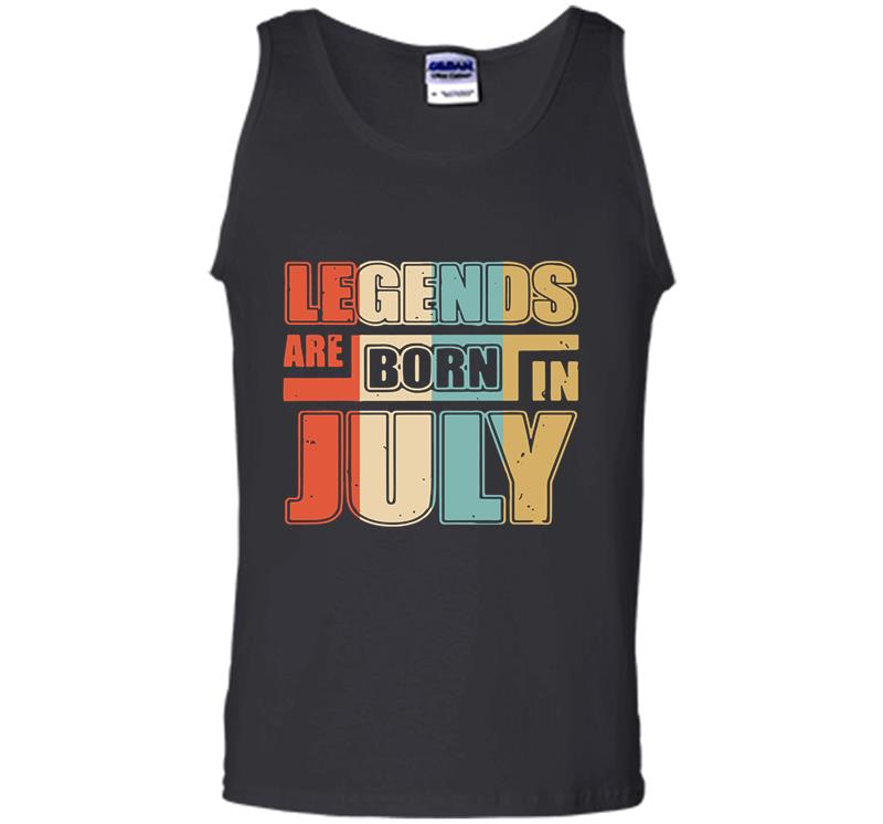 Inktee Store - Vintage Legends Are Born In July Mens Tank Top Image