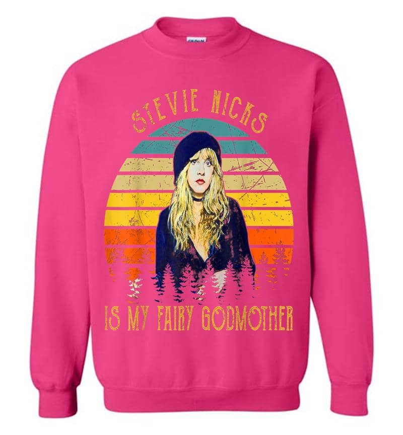 Inktee Store - Vintage Stevies Nicks Funny Music Is My Fairy Godmother Sweatshirt Image