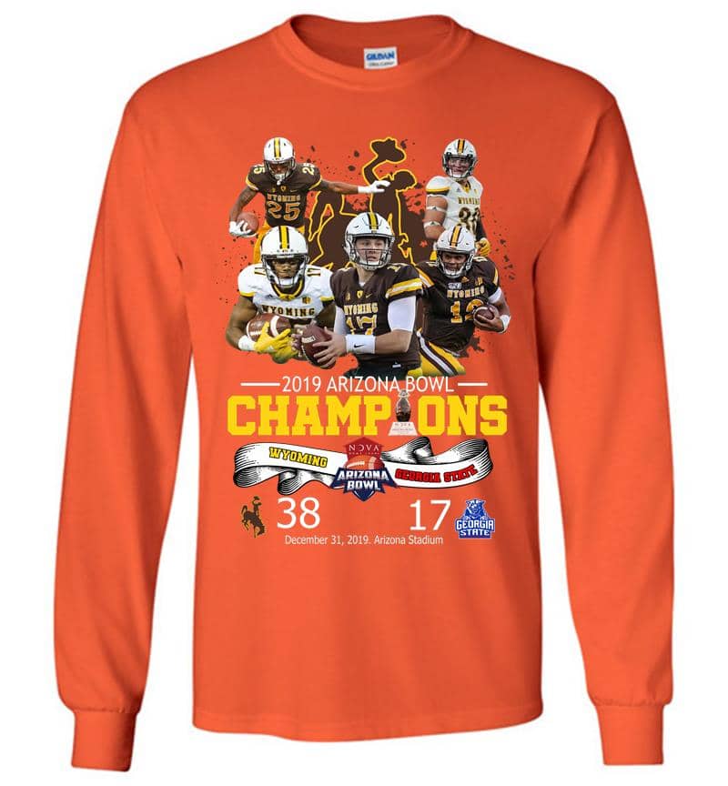 Inktee Store - Wyoming Cowboys Vs Georgia State Panthers Champions 2019 Arizona Bowl Long Sleeve T-Shirt Image