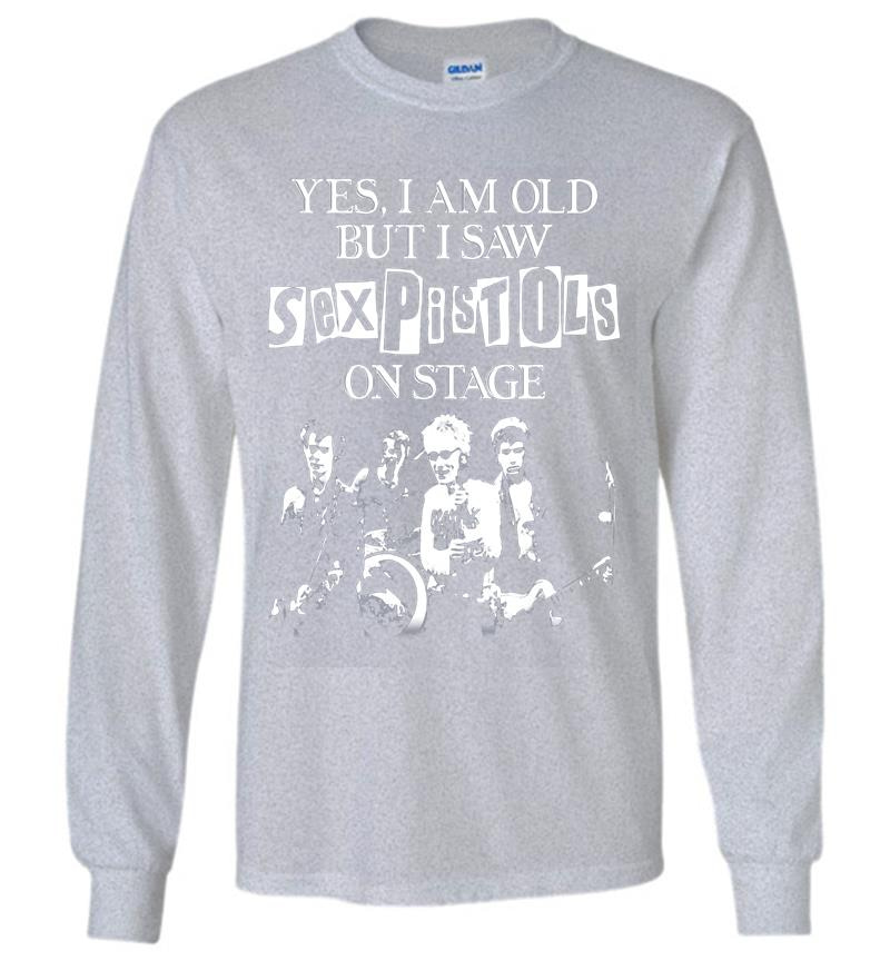 Inktee Store - Yes I Am Old But I Saw Sex Pistols Punk Rock On Stage Long Sleeve T-Shirt Image