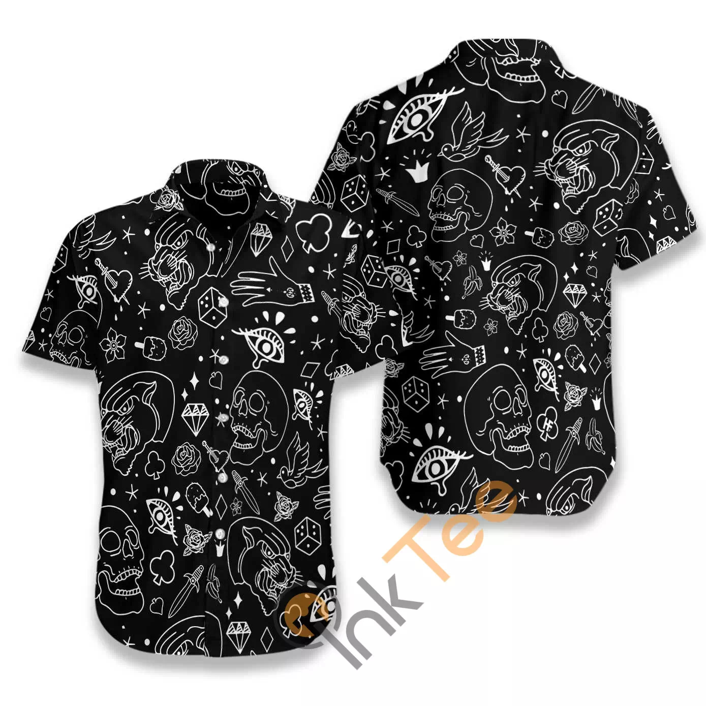 Cowboy Skull Love Cool Vintage Hawaiian Shirt, Skull Hawaiian Shirt Women's
