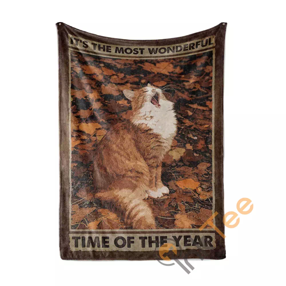 Cat It'S The Most Wonderful Time Of The Year N292 Fleece Blanket