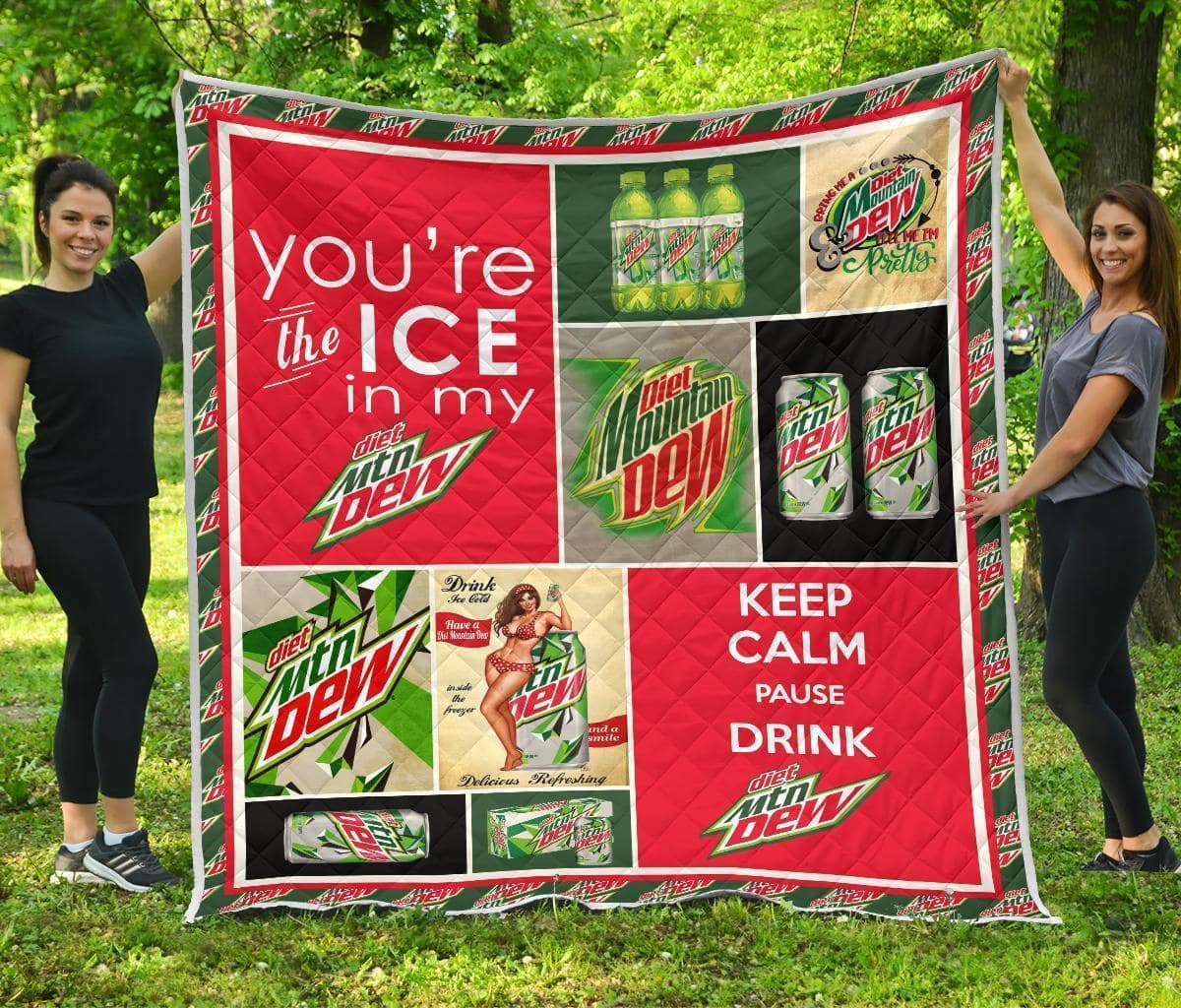 Diet Mountain Dew Funny Gift For Soft Drink Lover Quilt