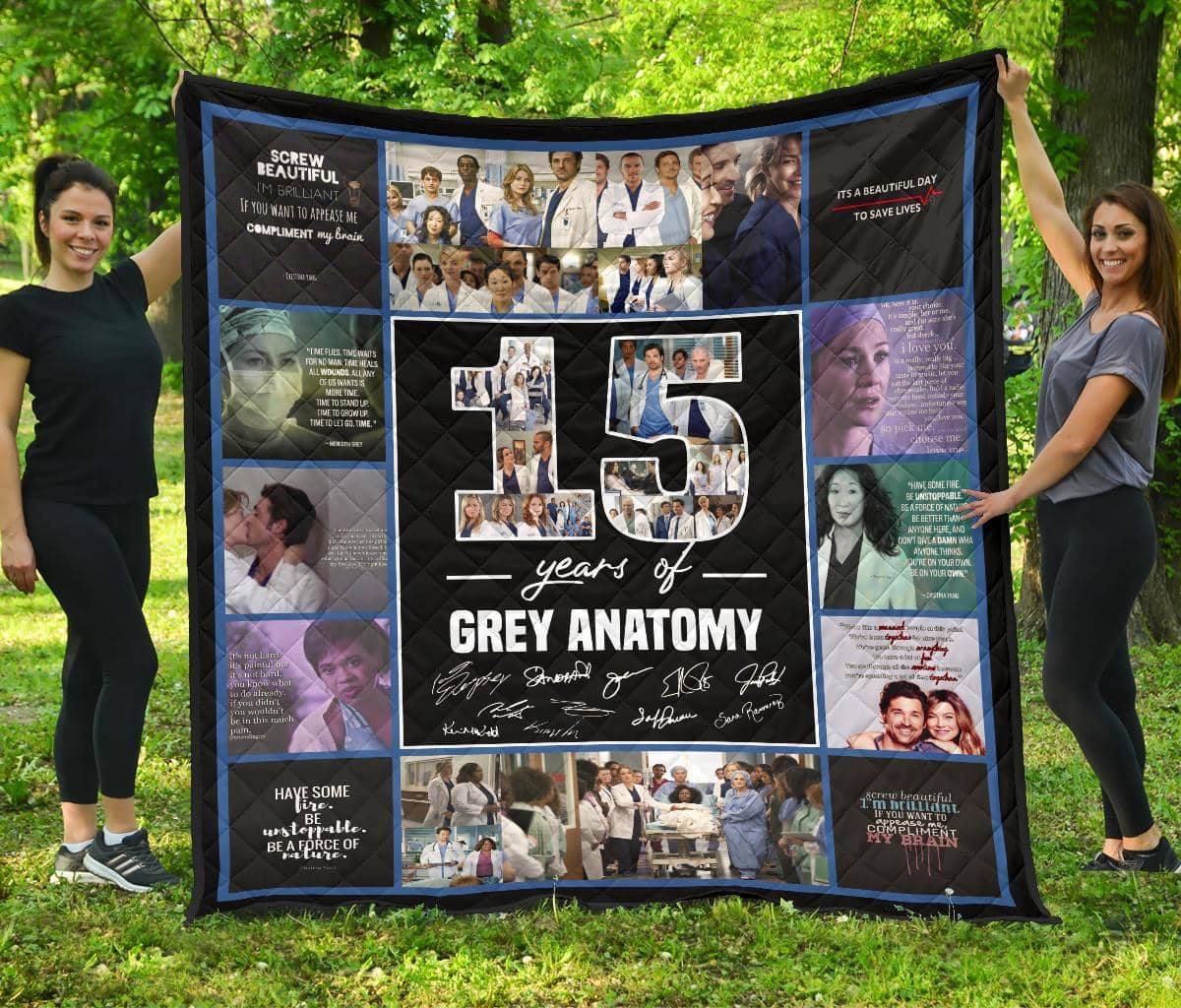 Grey'S Anatomy 15 Years Anniversary Gift Idea Quilt