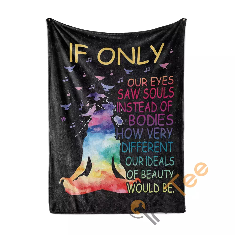 If Only Our Saw Souls Instead Of Bodies Yoga N174 Fleece Blanket