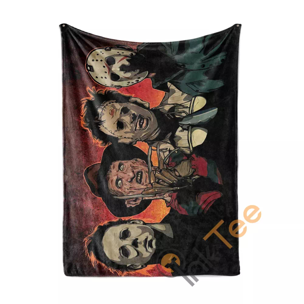 Michael Myers Freddy Krueger Leatherface Jason Voorhees Horror Movie Characters Area Amazon Best Seller Sku 2593 Fleece Blanket