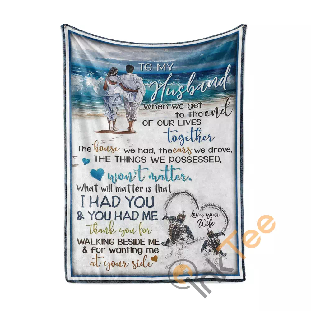 Oceanic Couple Love Message To Your Husband N116 Fleece Blanket
