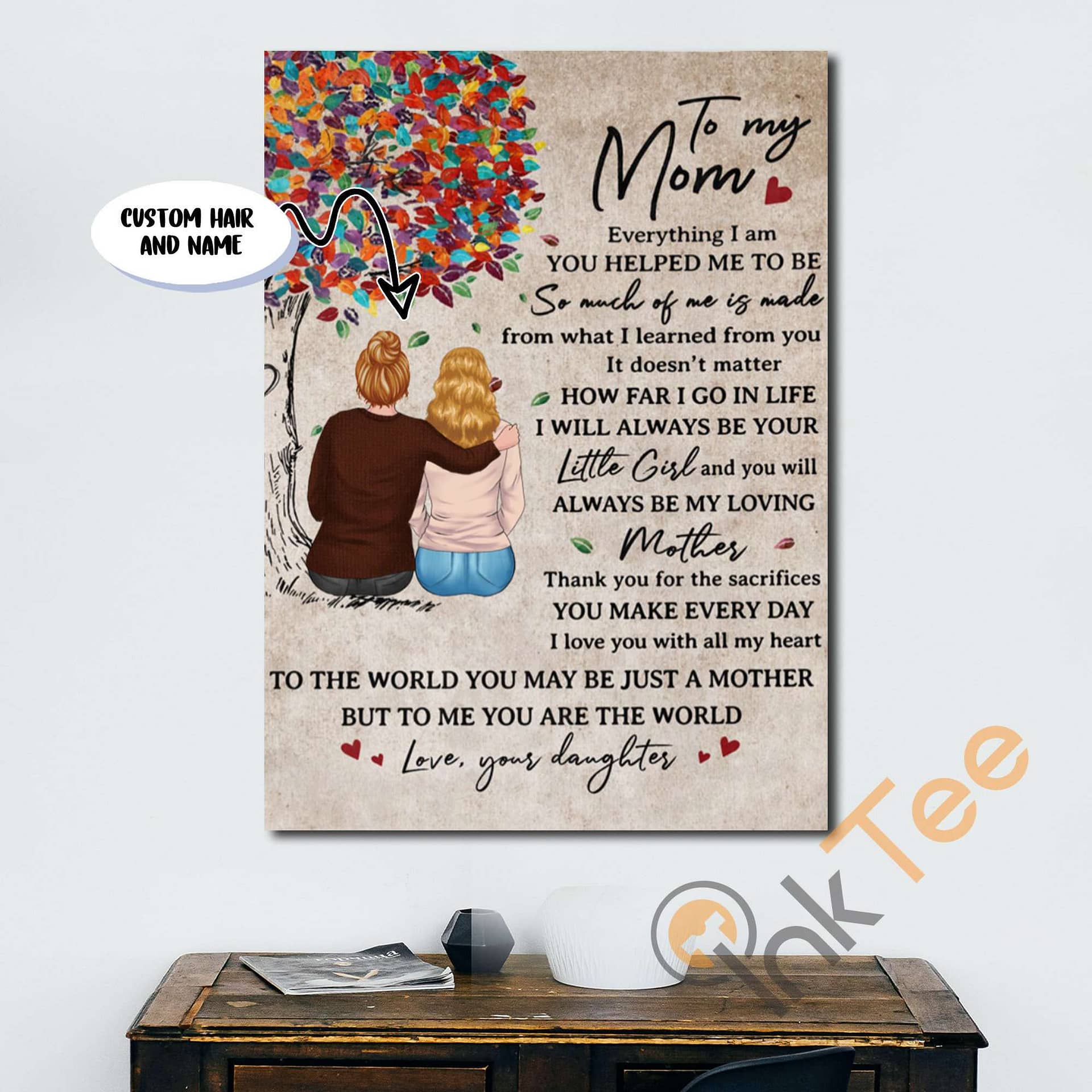 Personalized To My Mom The World You May Be Just A Mother But I Are Poster