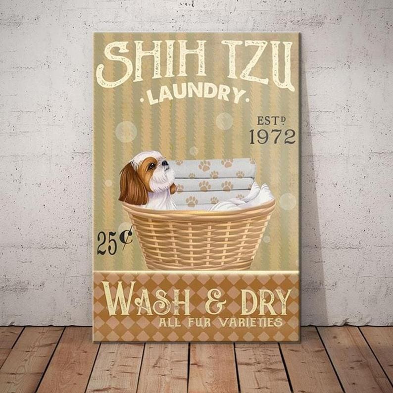 Shih Tzu Dog Laundry Poster