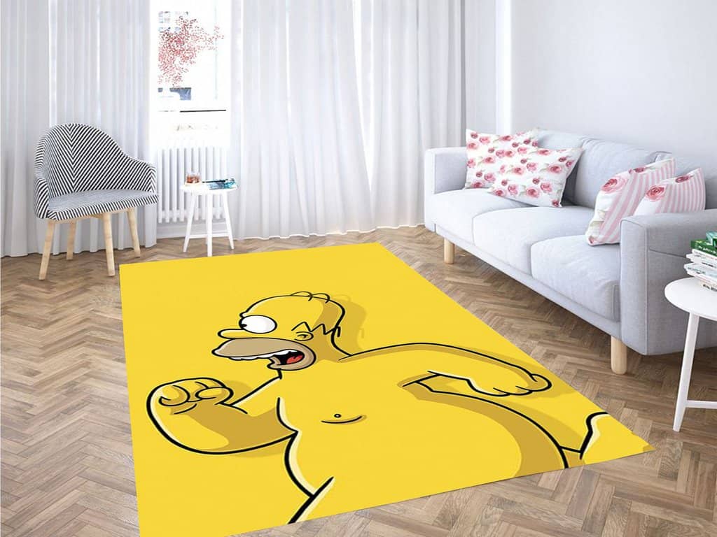 Simpsons Run Wallpaper Living Room Modern Carpet Rug