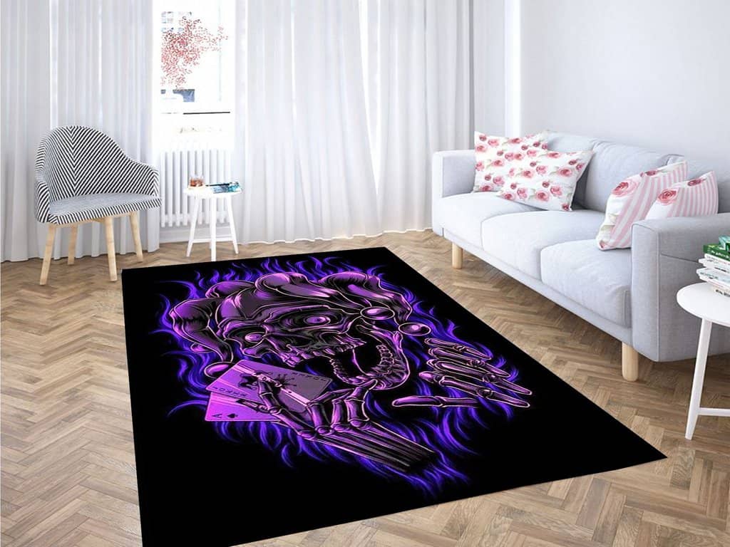 Skull Joker Background Living Room Modern Carpet Rug