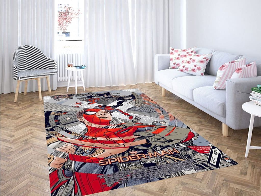 Spider Man Homecoming Living Room Modern Carpet Rug