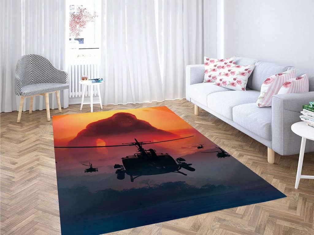 Sunset Kong Skull Island Living Room Modern Carpet Rug
