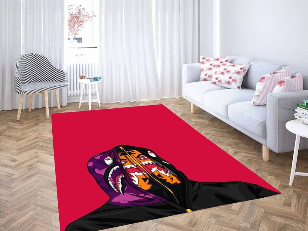 Wallpaper Bape Red Living Room Modern Carpet Rug