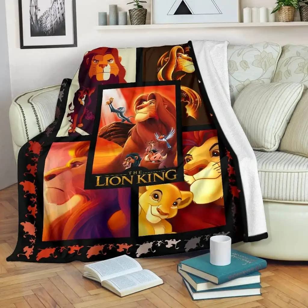 All Lion King Characters Disney Inspired Soft Cozy Comfy Bedroom Livingroom Office Home Decoration Fleece Blanket