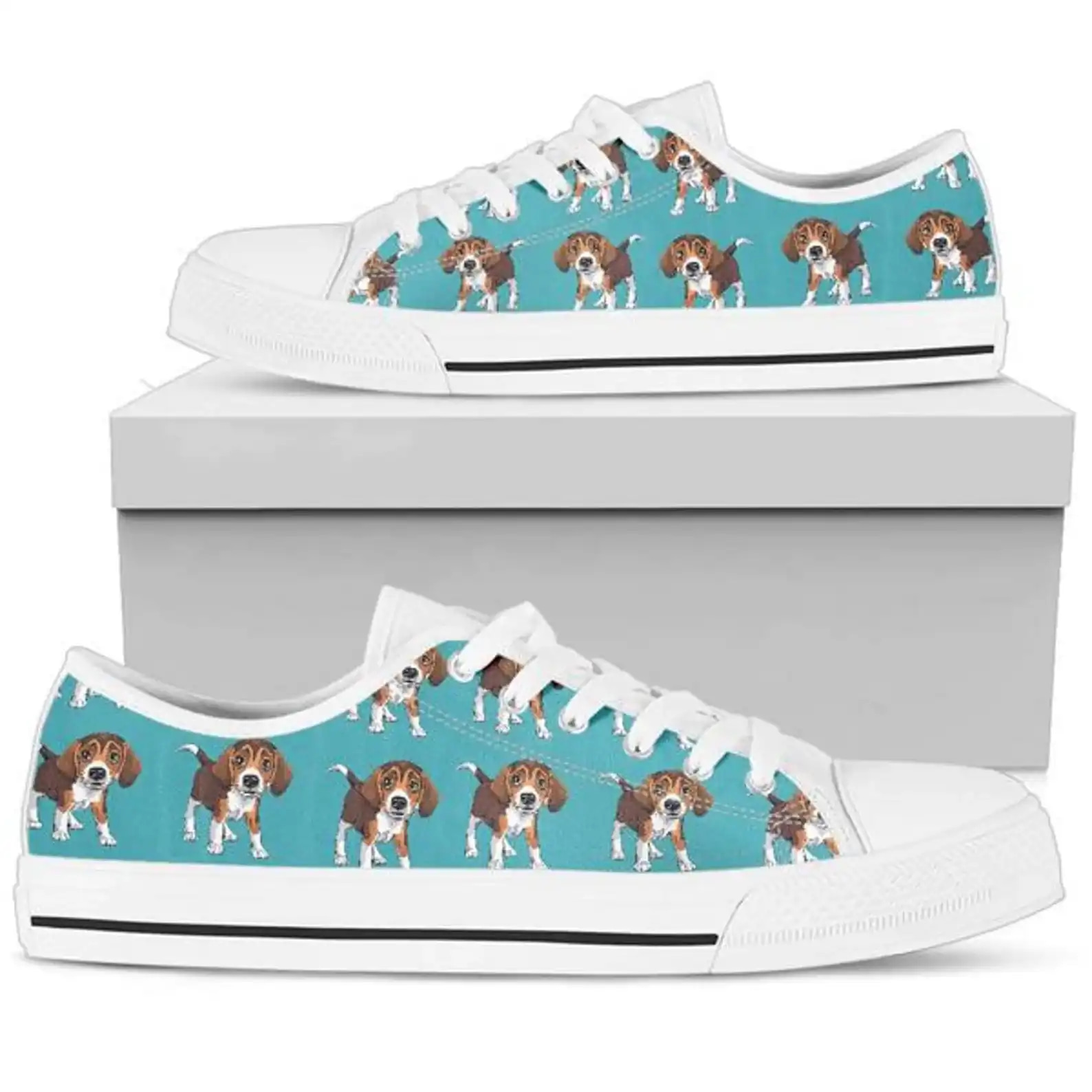Beagle Puppy Athletic Gifts Pet Lovers Fashion Casual Art Best Selling Shoes Low Top Sneakers
