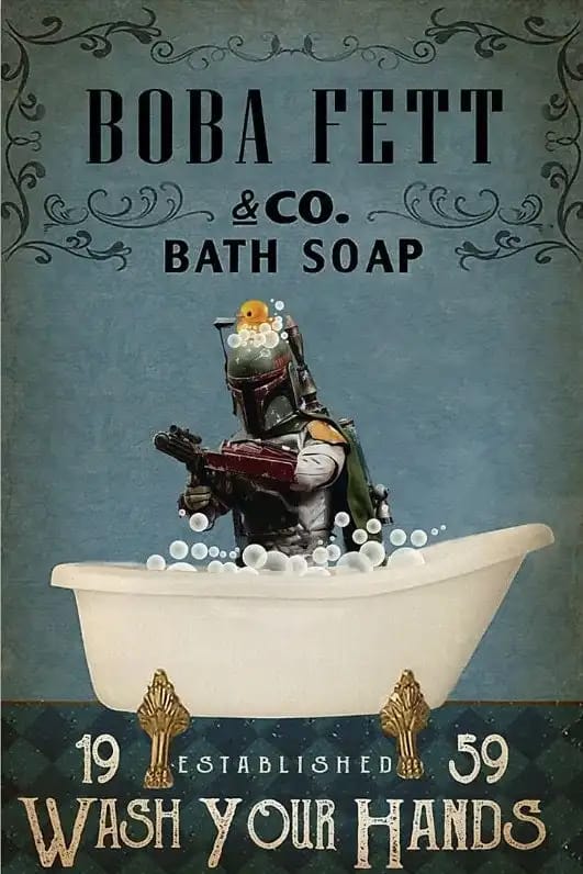 Boba Fett Co Bath Soap Poster