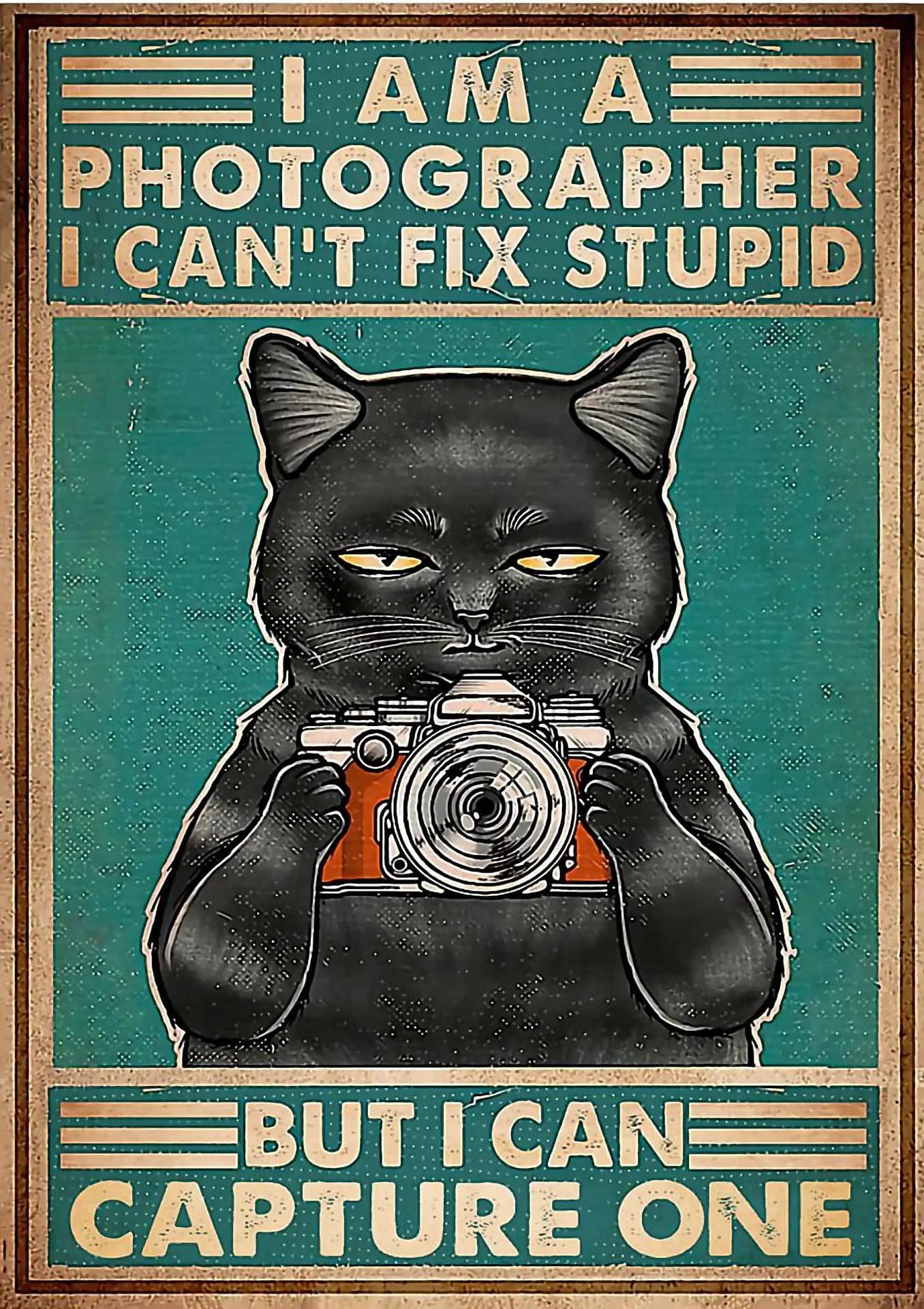 Cat I Am A Photographer Can'T Fix Stupid But Capture One Poster