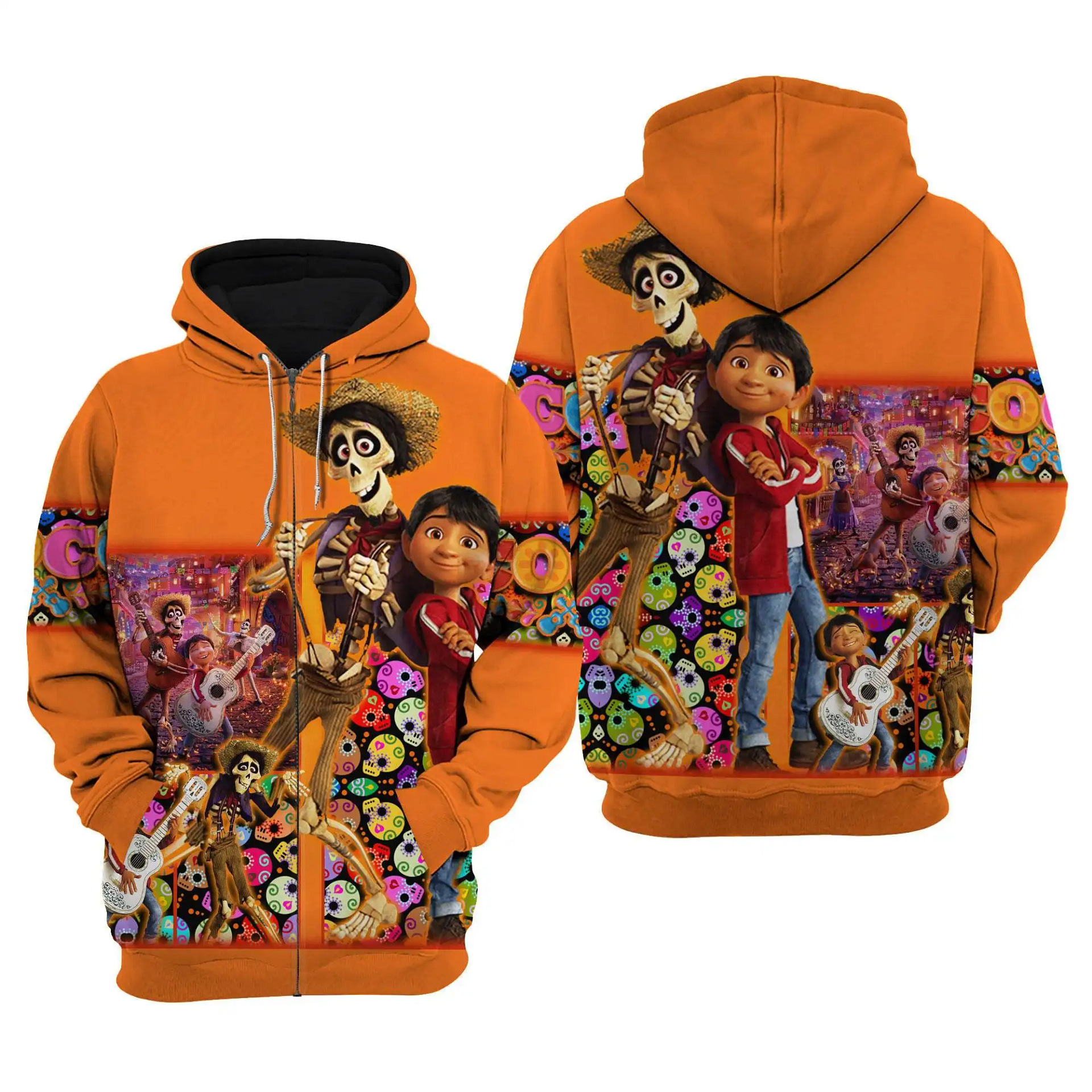 Coco Miguel Disney Graphic Cartoon Outfits Clothing Men Women Kids Toddlers Hoodie 3D