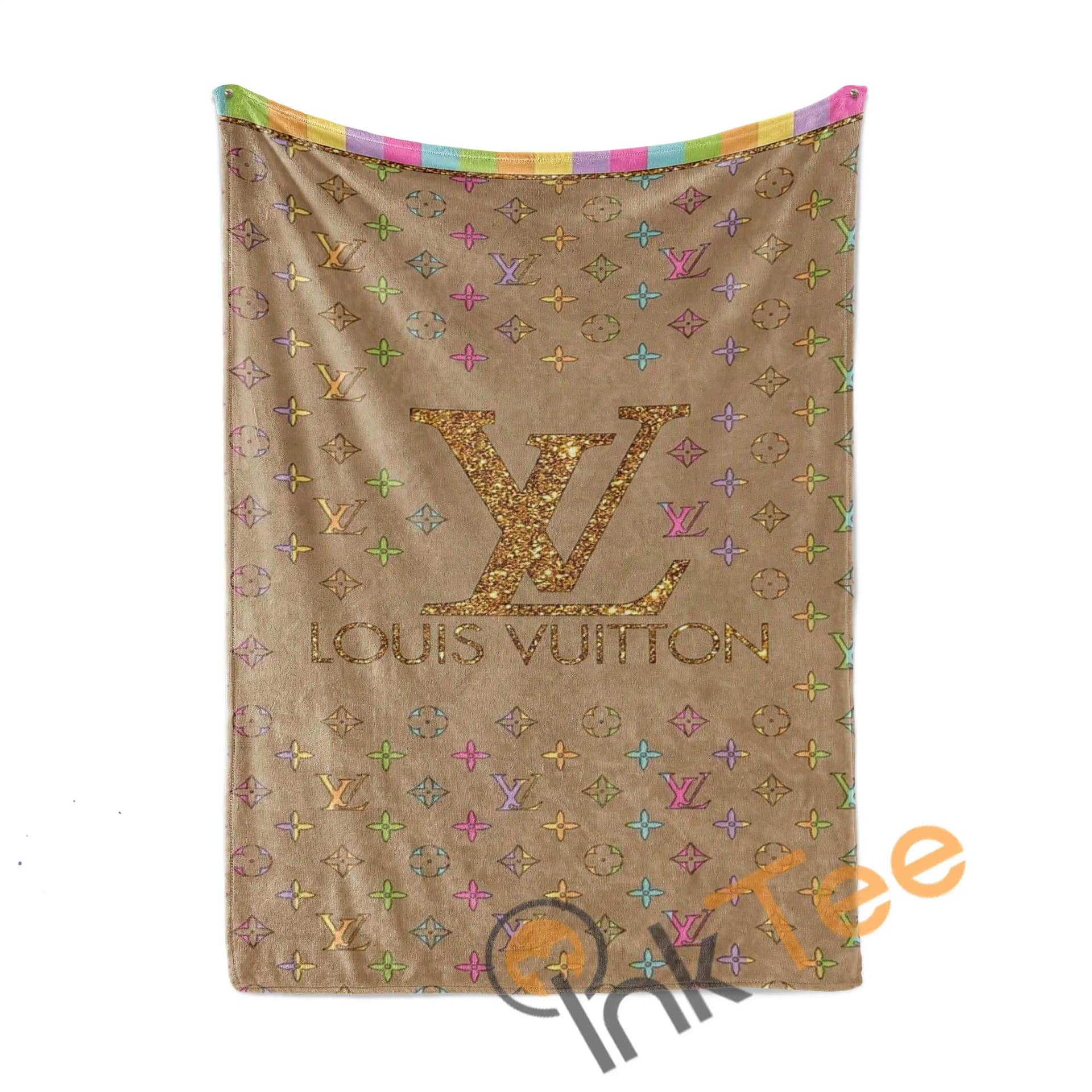 Colorful Louis Vuitton Limited Edition Amazon Best Seller Sku 4067 Fleece Blanket