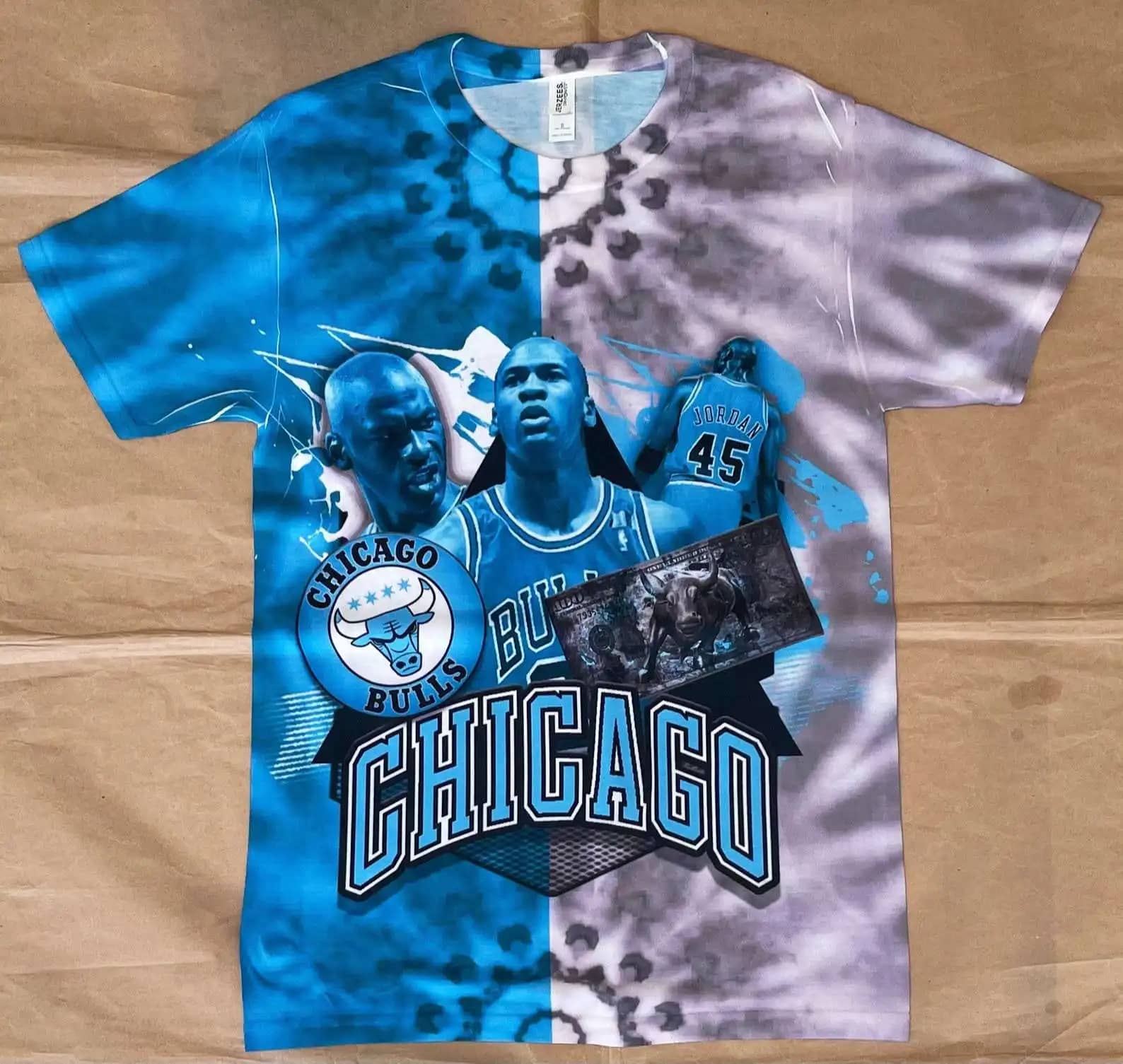 Chicago Bull 3D Print Baseball Jersey - T-shirts Low Price