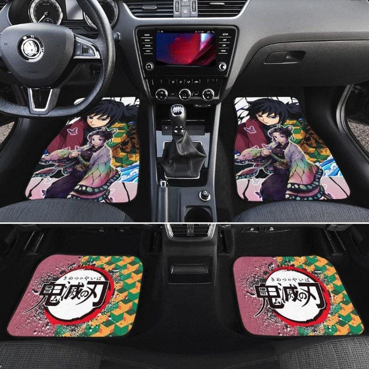 Inktee Store - Demon Slayers Giyuu And Shinobu Anime Car Floor Mats Image