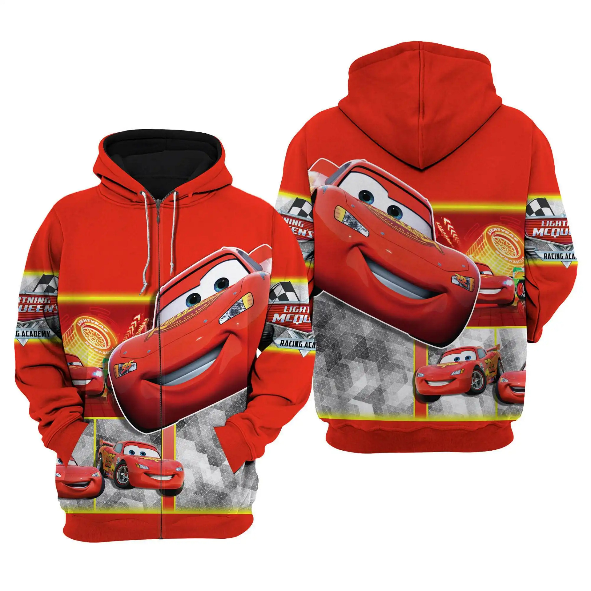 Disney Movie Cars Lightning McQueen Clothes Boys Girls Hoodie Coat