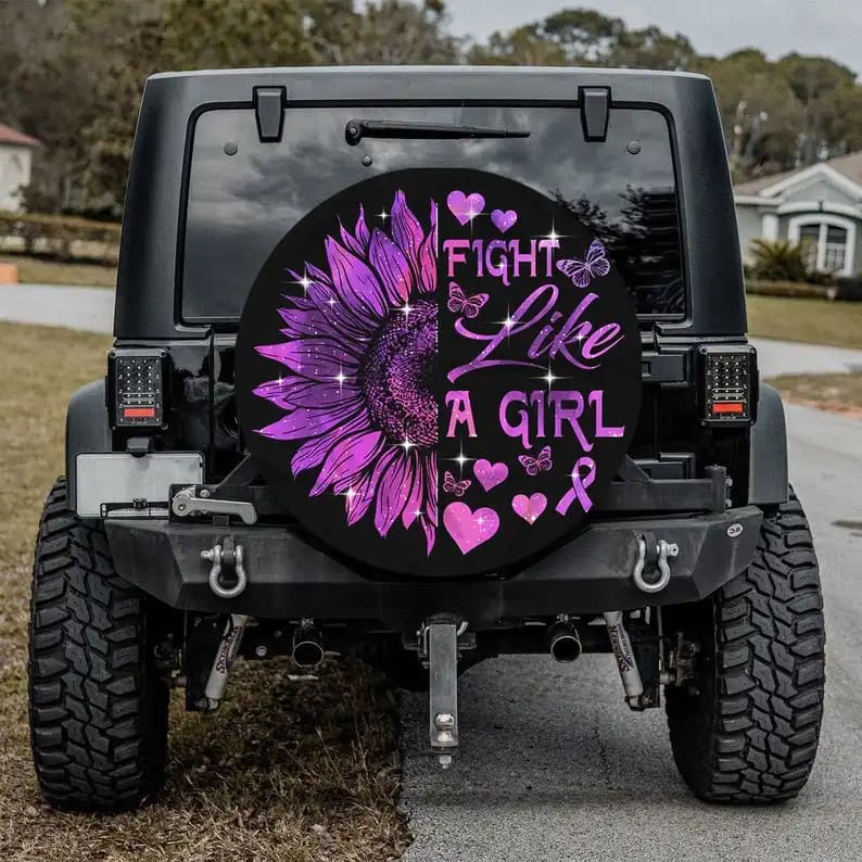 Fight Like A Girl Cusstom Tire Cover