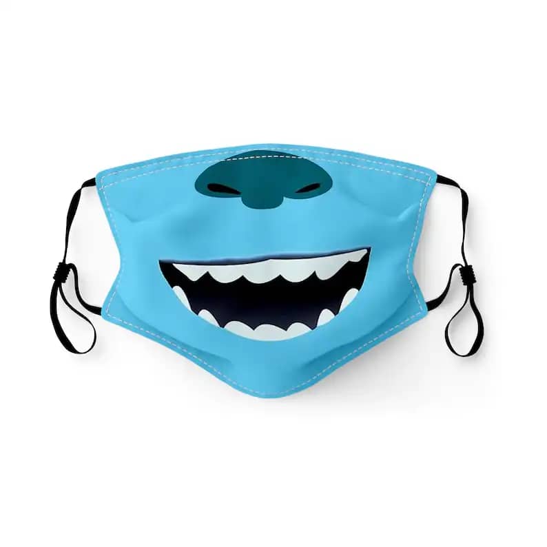 Funny Character Blue Aliens Cartoon Face Mask