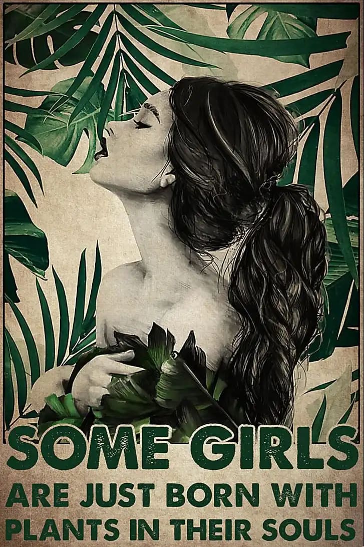 Girl Born With Plants Poster