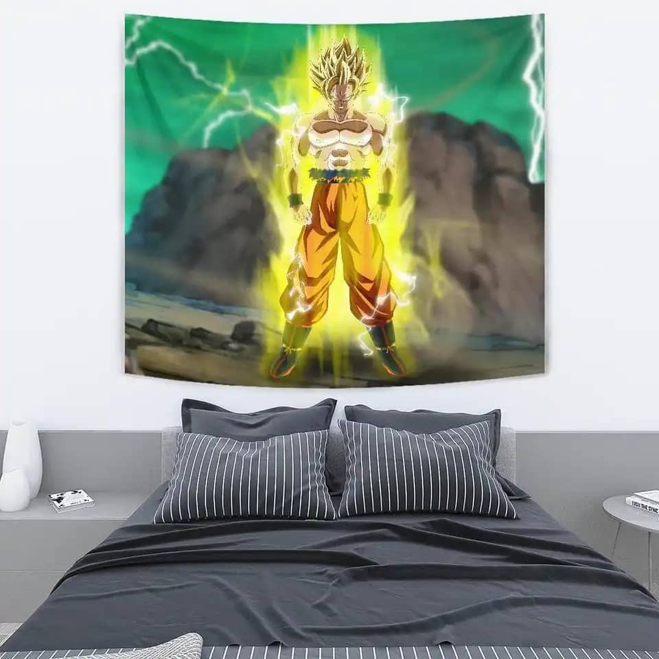 Goku Super Saiyan For Dragon Ball Fan Gift Wall Decor Tapestry