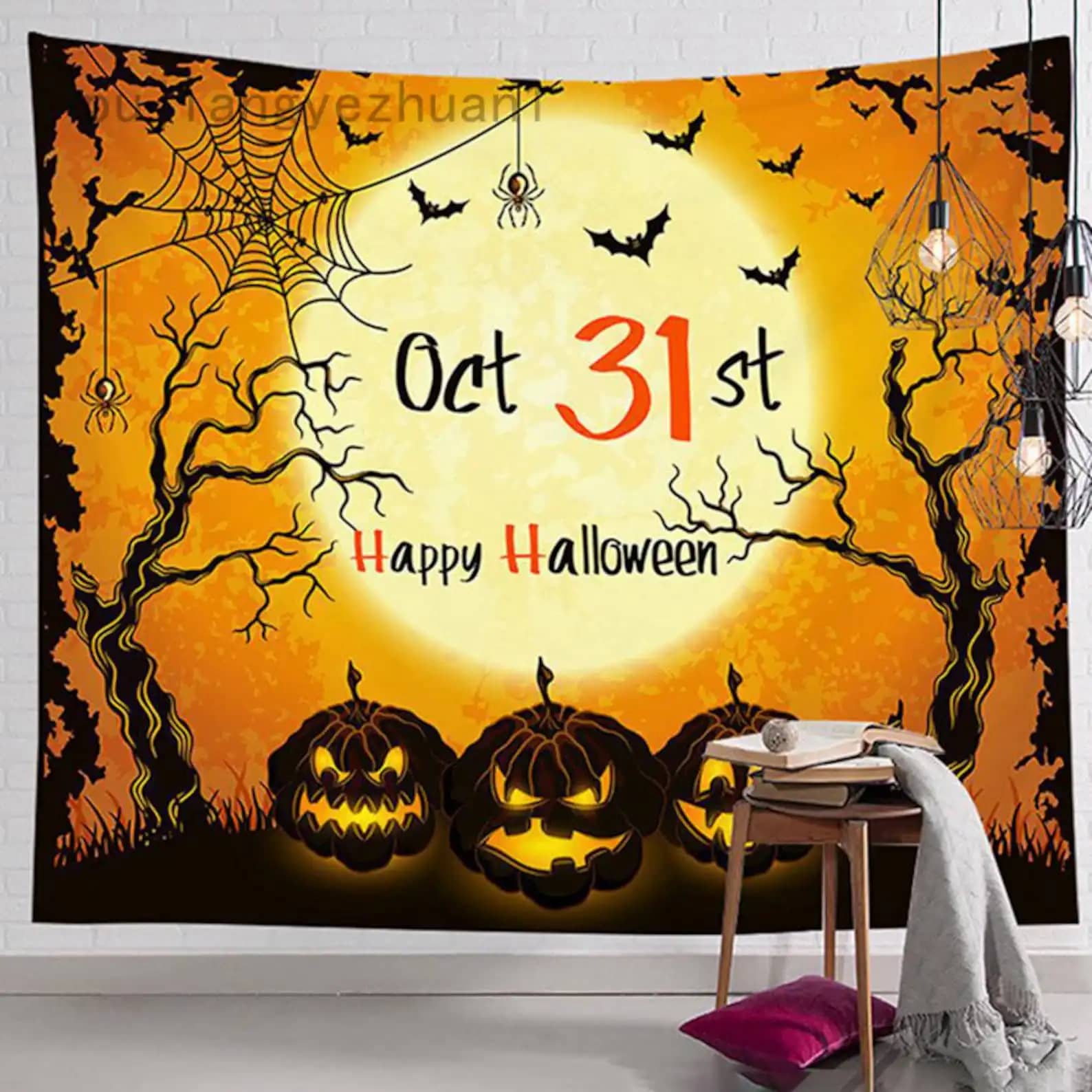 Happy Halloween October 31St Wall Art Decor Halloween Gifts Tapestry