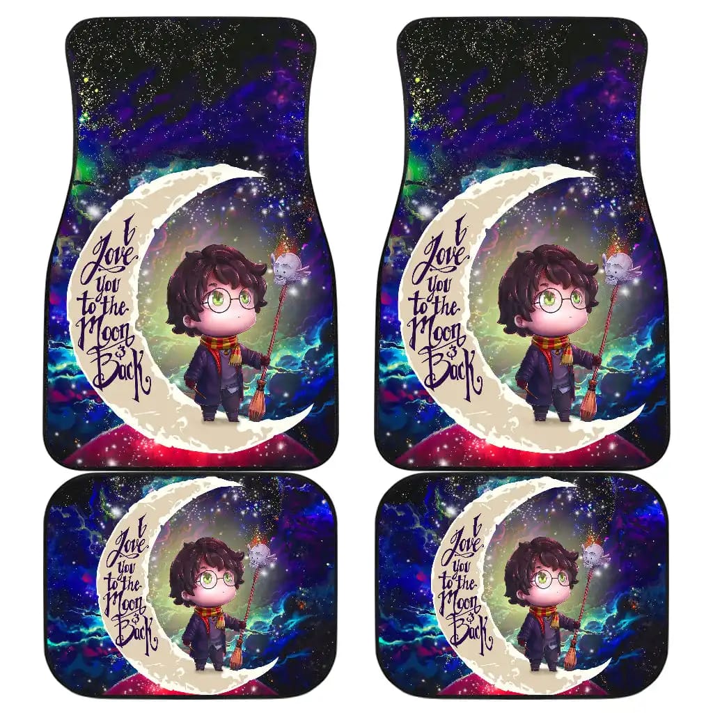 Harry Potter Chibi Love You To The Moon Galaxy Car Floor Mats