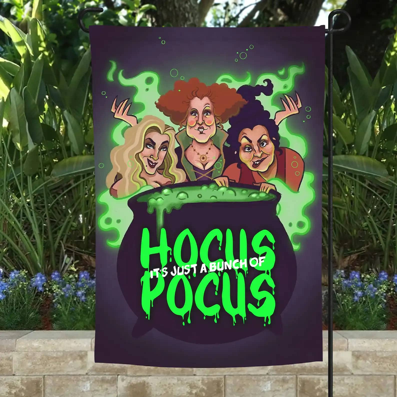 Hocus Pocus Sanderson Sisters Flag Halloween Flag Gift Decoration Garden Flag