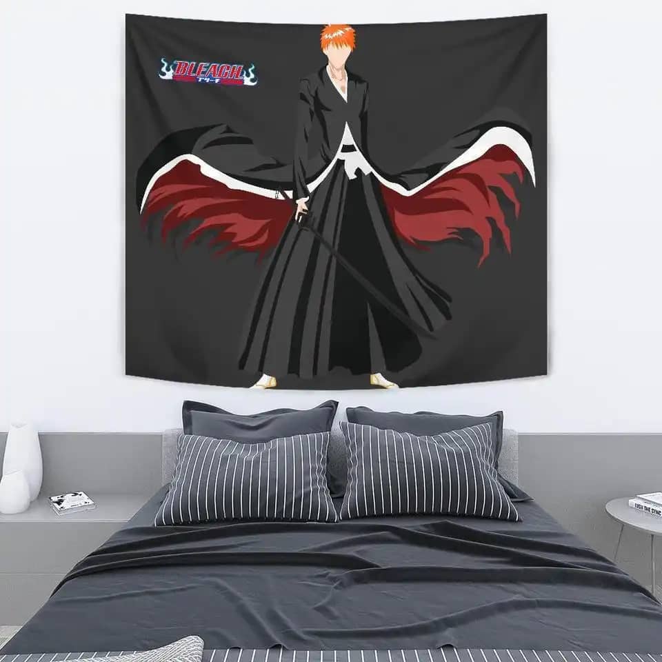 Ichigo For Bleach Anime Fan Gift Idea Wall Decor Tapestry
