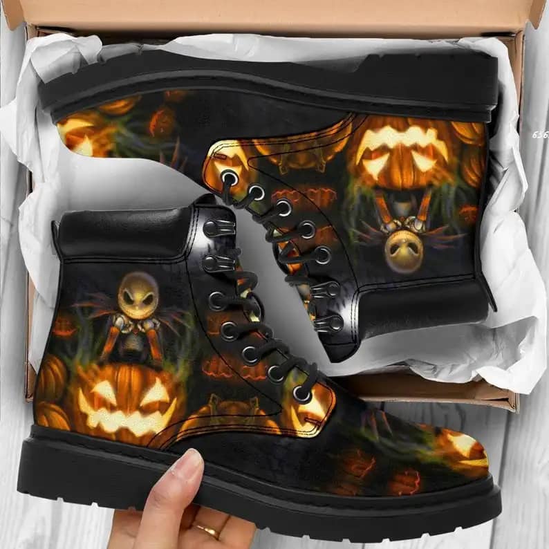 Jack Skellington Halloween Shoes Perfect Gift For Couple All Season Boot