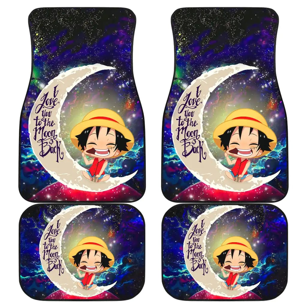 Luffy One Piece Love You To The Moon Galaxy Car Floor Mats