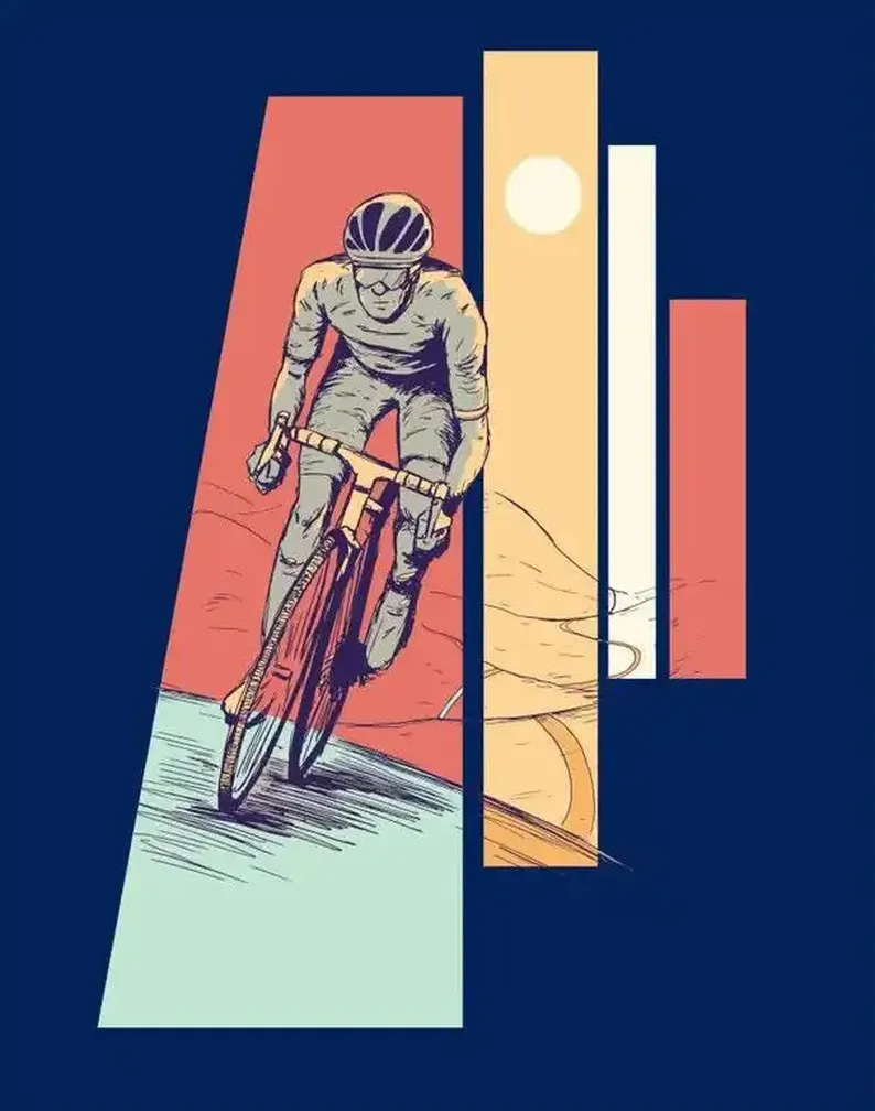 Male Cyclist Poster