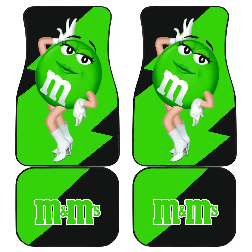 M&Amp;M'S Candy Ice Cream Cones Chocolate Green Funny Gift Idea Car Floor Mats