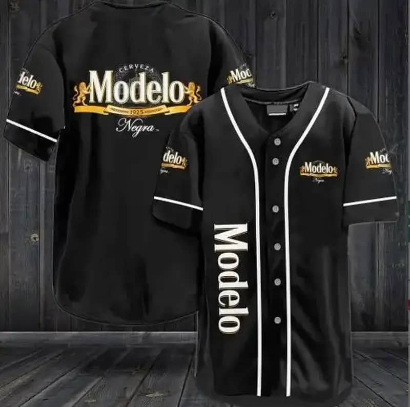 Modelo Negra Beer Gift Man Father Custom Baseball Jersey