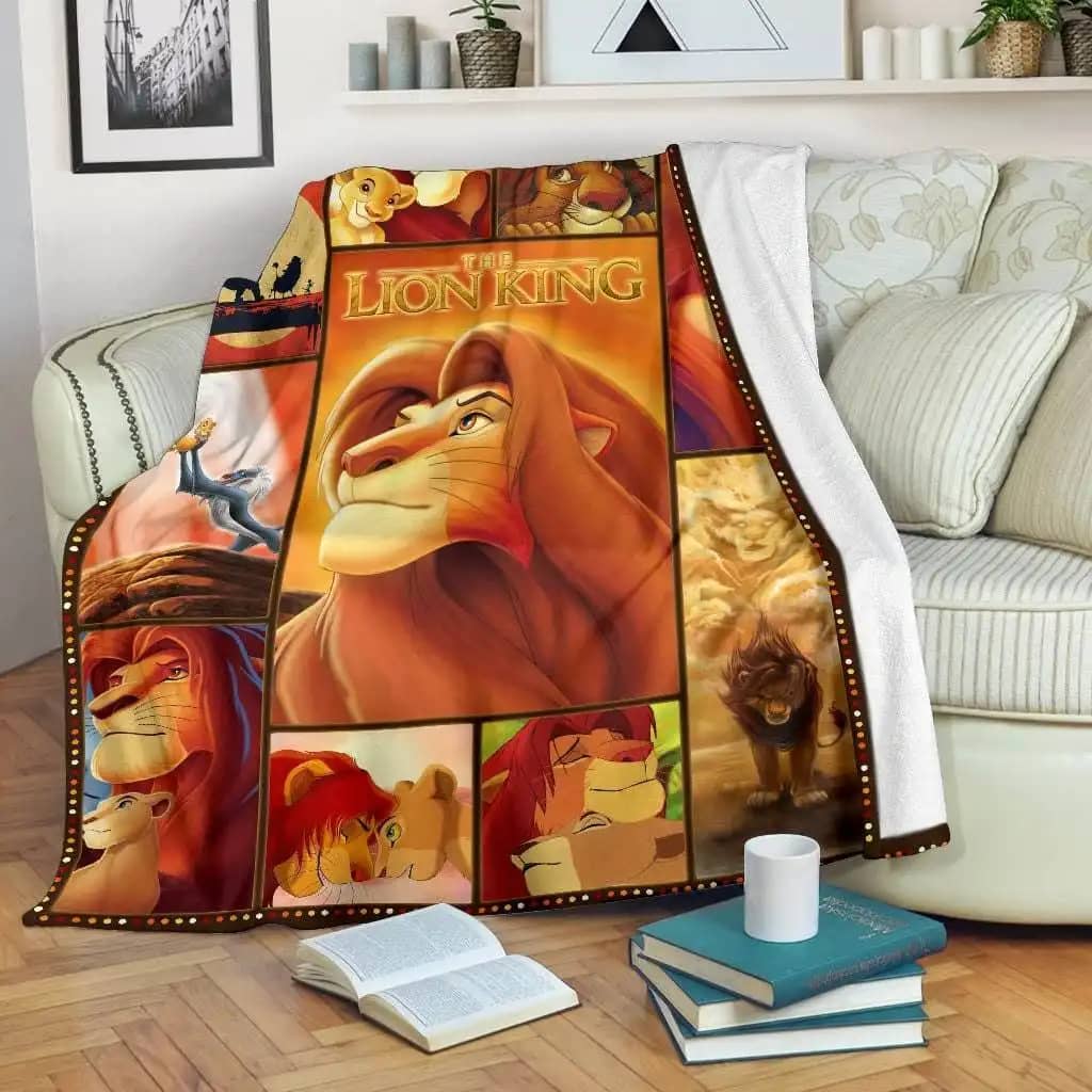 Mufasa Lion King Disney Inspired Soft Cozy Comfy Bedroom Livingroom Office Home Decoration Fleece Blanket