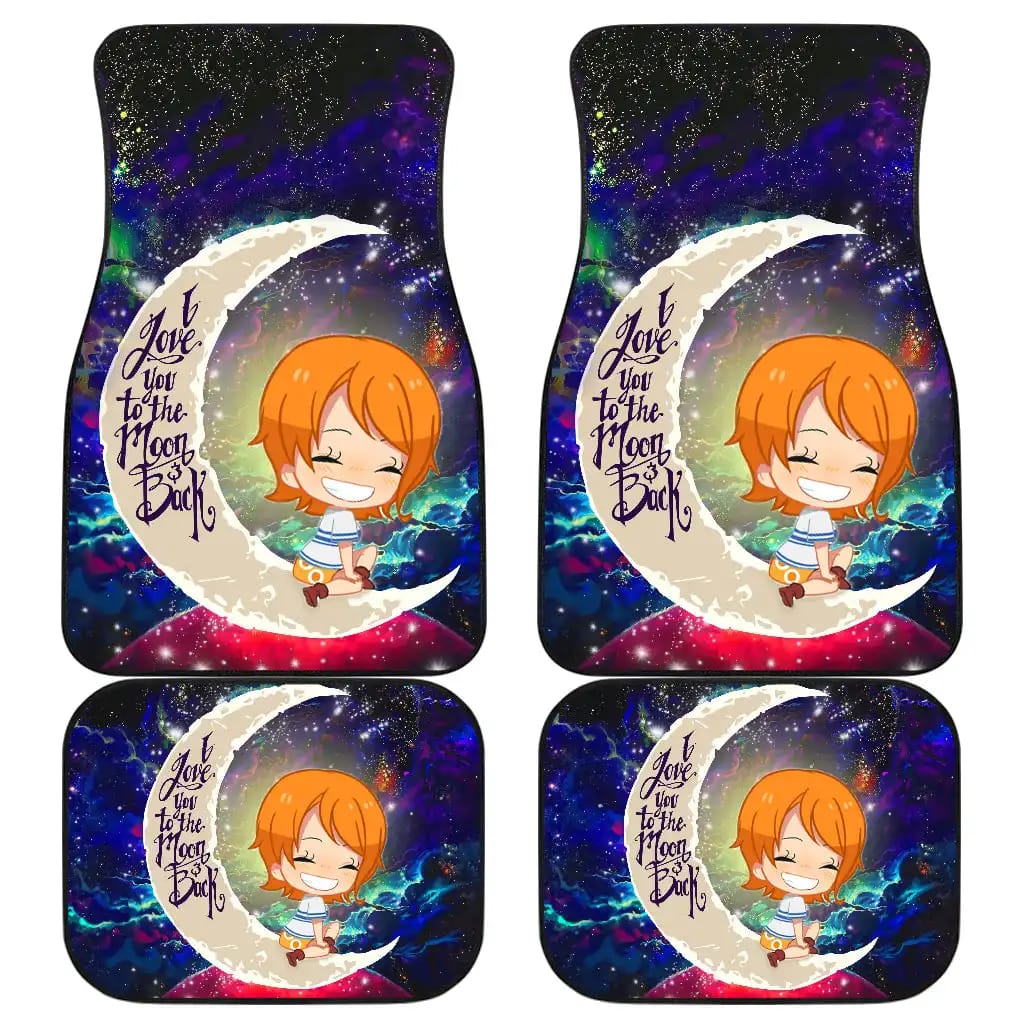 Nami One Piece Love You To The Moon Galaxy Car Floor Mats