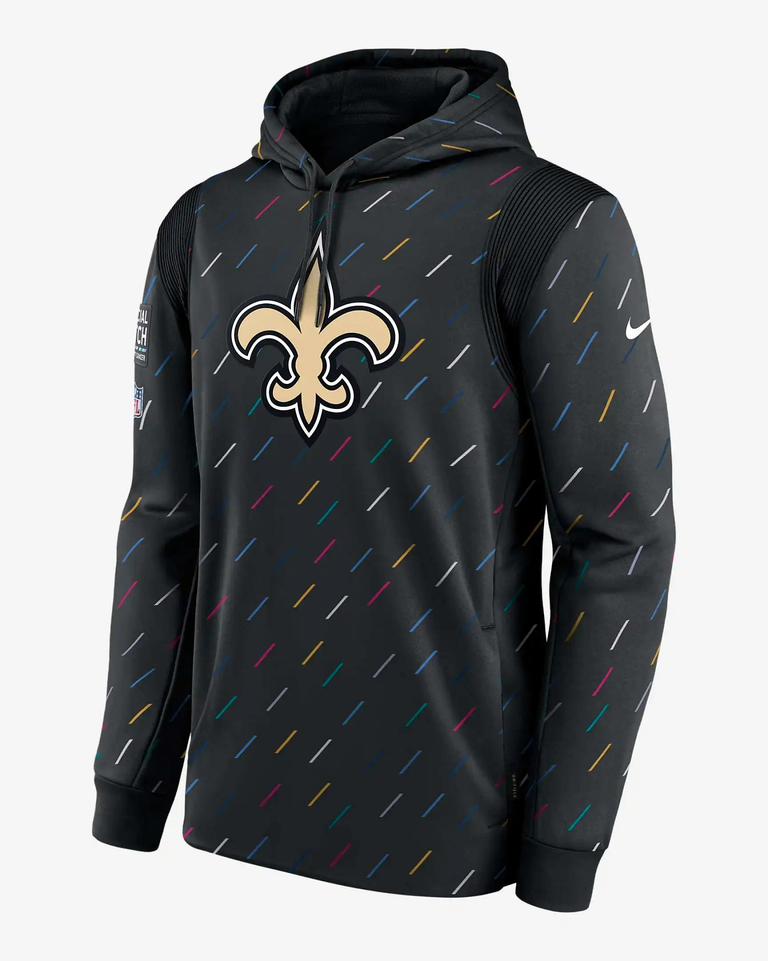 Nfl New Orleans Saints Team Therma Crucial Catch Pullover Hoodie