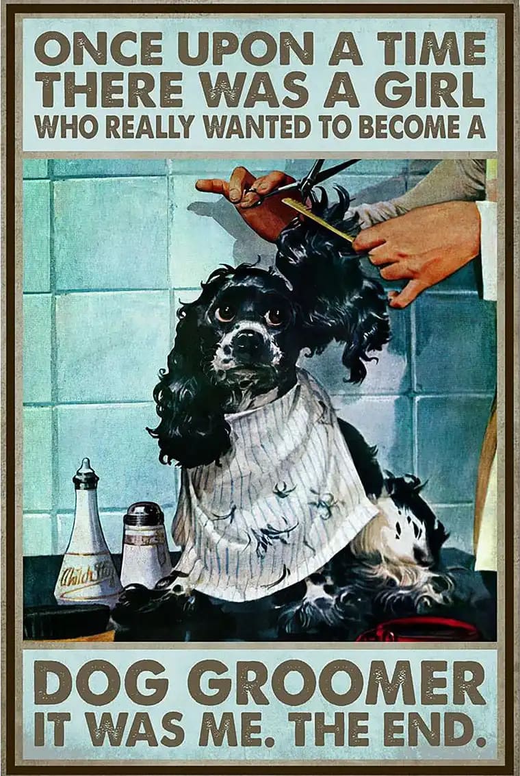 Once Upon A Time There Was Girl Who Really Wanted To Become Dog Groomer It Me Groome Cocker Spaniel Lover Poster