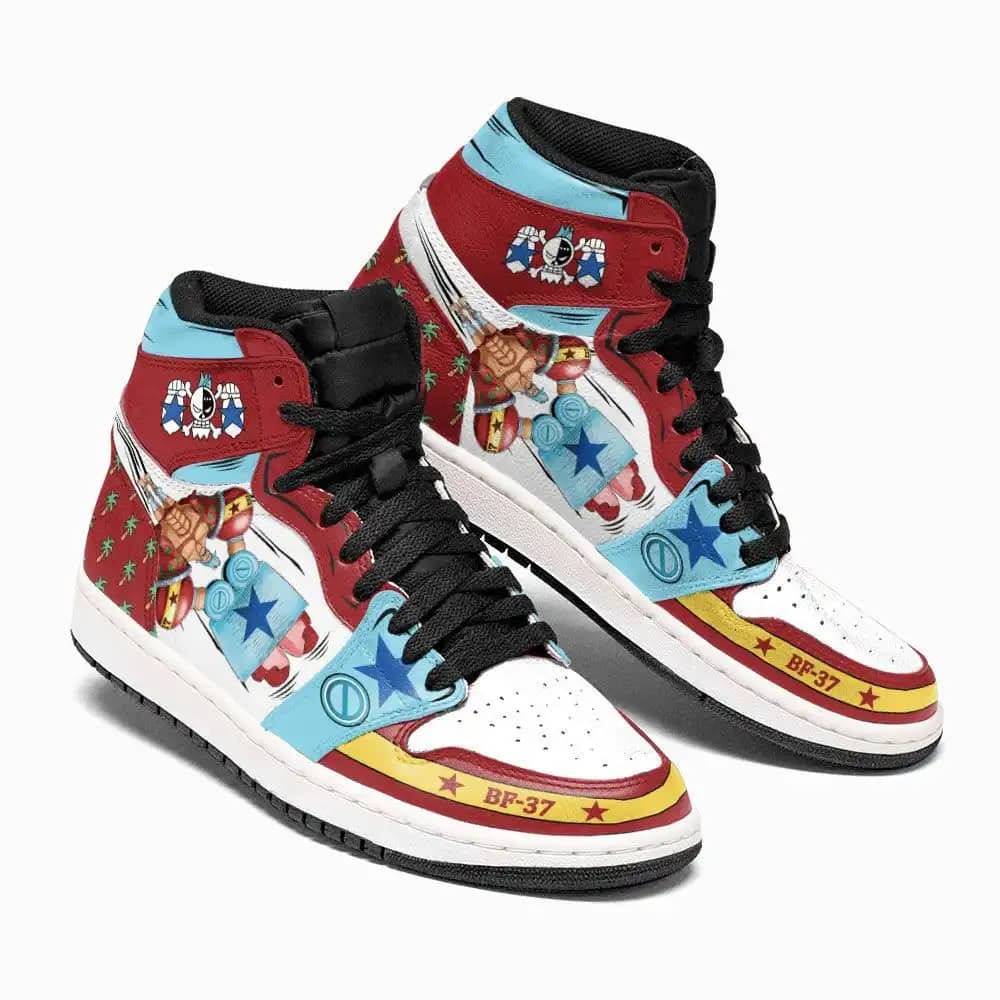 One Piece Franky Custom Anime Air Jordan Shoes
